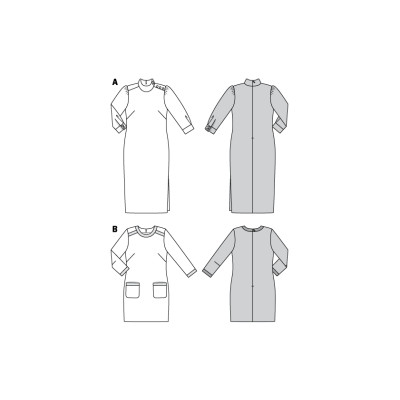 Střih Burda číslo 6381 midi šaty, retro šaty 60. léta