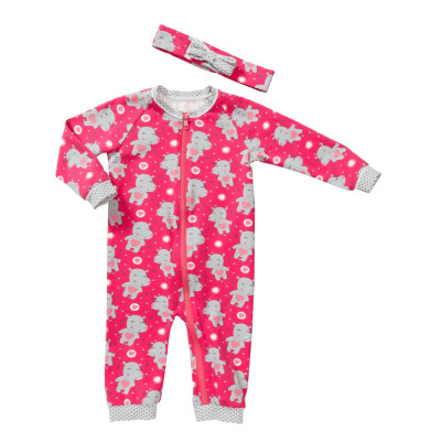 Střih Burda číslo 9328 dětský overal na zip, čepice, čelenka