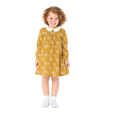 Střih Burda číslo 9305 dětské nabírané áčkové šaty