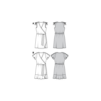 Střih Burda číslo 6238 zavinovací šaty