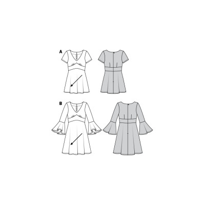 Střih Burda číslo 6205 šaty