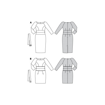 Střih Burda číslo 6165 pouzdrové šaty