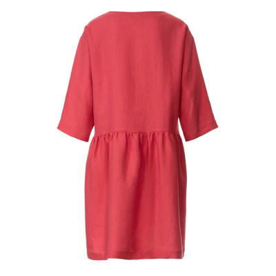 Střih Burda 6139, návod k šití: tunikové šaty, lněné šaty, tunika s páskem