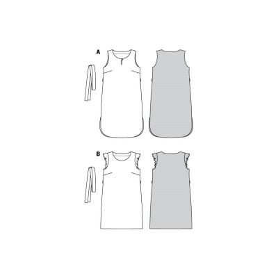 Střih Burda číslo 6106 šaty bez rukávů pro plnoštíhlé