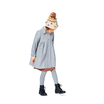 Střih Burda 9268, návod k šití: dětský vlněný kabát