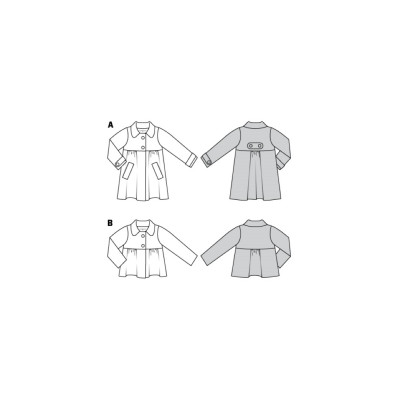 Střih Burda 9268, návod k šití: dětský vlněný kabát