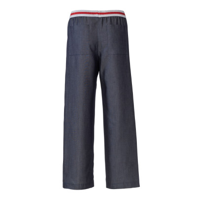 Střih Burda 6085, návod k šití: rovné kalhoty s gumou v pase