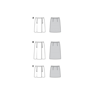 Střih Burda 6084, návod k šití: zavinovací sukně