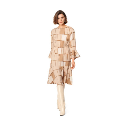 Střih Burda 6060, návod k šití: tunika, šaty s volány