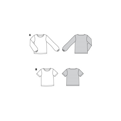 Střih Burda 6059, návod k šití: halenka, tričko
