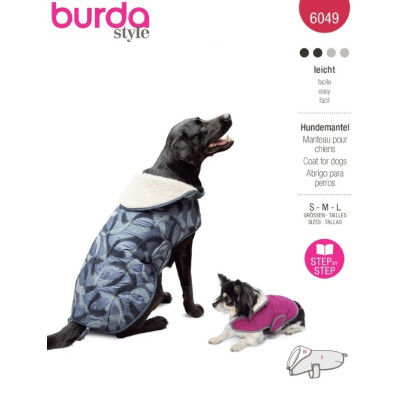 Střih Burda 6049, návod k šití: obleček pro pejsky