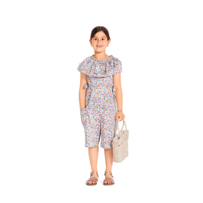 Střih Burda 9265, návod k šití: dívčí overal