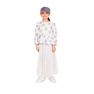 Střih Burda 9263, návod k šití: dívčí nabírané šaty a halenka