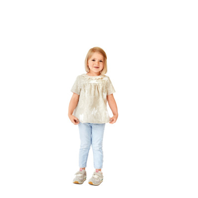 Střih Burda 9260, návod k šití: dívčí nabírané šaty a halenka