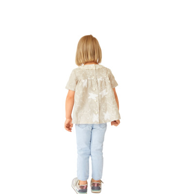 Střih Burda 9260, návod k šití: dívčí nabírané šaty a halenka