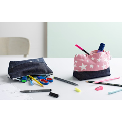 Střih Burda 9256, návod k šití: kornout, penál, batoh