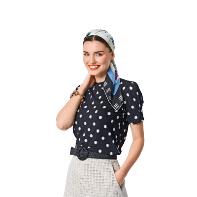 Střih Burda 6043, návod k šití: tričko se skladem na rukávu