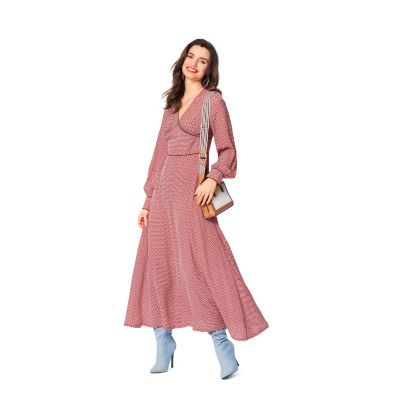 Střih Burda 6040, návod k šití: maxi šaty, tunika