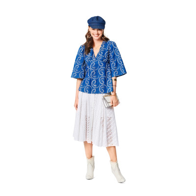 Střih Burda 6040, návod k šití: maxi šaty, tunika