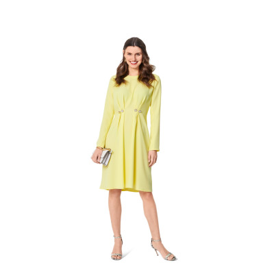 Střih Burda 6033, návod k šití: šaty s knoflíky a řasením, halenka