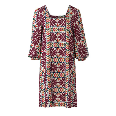 Střih Burda 6014, návod k šití: tunikové šaty s páskem, tunika, lněné šaty