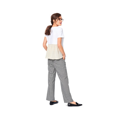 Střih Burda 6013, návod k šití: volné tričko, top s delším zadním dílem