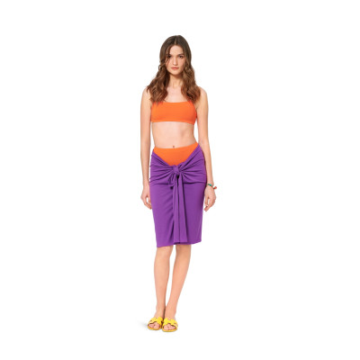 Střih Burda 5998, návod k šití: zavinovací sukně, mini sukně