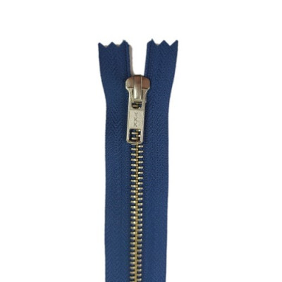 YKK zip kovový nedělitelný, modrá