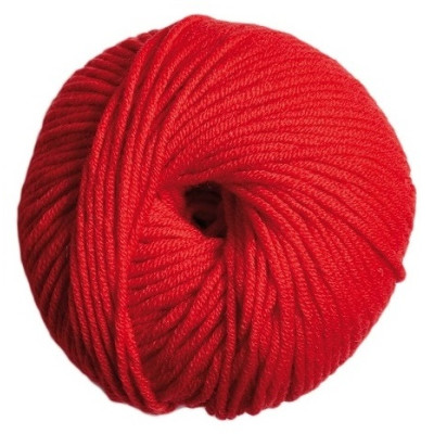100% vlněná příze merino WOOLLY 5 od DMC 50g, červená