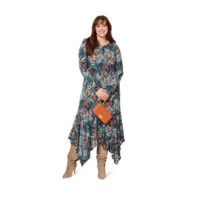 Střih Burda 5986, návod k šití: delší tričko s rolákem, tričkové šaty