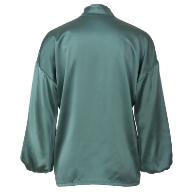 Střih Burda 5973, návod k šití: halenkové šaty se šálovým límcem, halenka