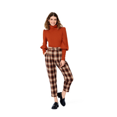 Střih Burda 5972, návod k šití: svetrové šaty s rolákem, rolák