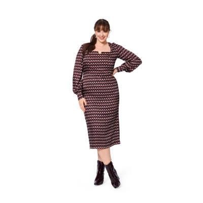 Střih Burda 5966, návod k šití: pouzdrové šaty, áčkové šaty