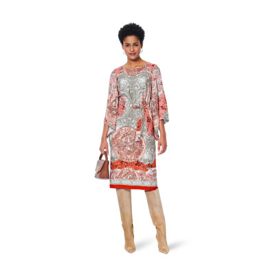 Střih Burda 5950, návod k šití: halenkové šaty s páskem, tunika, tričkové šaty