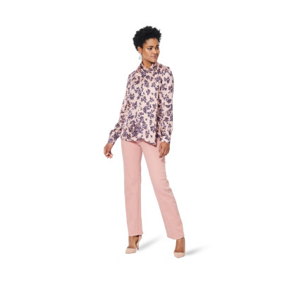 Střih Burda 5947, návod k šití: šaty se šálovým límcem, halenka