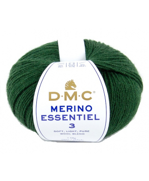 Příze s merino vlnou MERINO ESSENTIEL 3 od DMC 50g, tmavě zelená