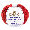 Tvídová příze s merino vlnou MERINO ESSENTIEL 4 TWEED od DMC 50g, červená
