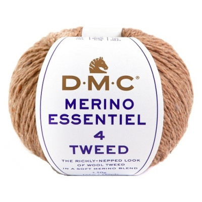 Tvídová příze s merino vlnou MERINO ESSENTIEL 4 TWEED od DMC 50g, béžová velbloudí
