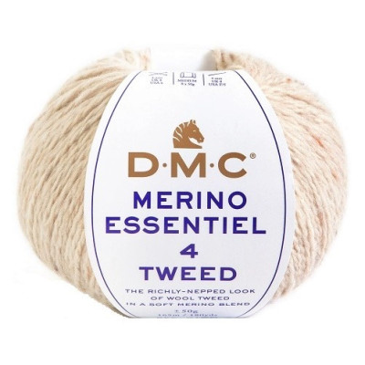 Tvídová příze s merino vlnou MERINO ESSENTIEL 4 TWEED od DMC 50g, krémová