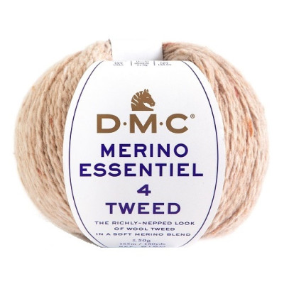 Tvídová příze s merino vlnou MERINO ESSENTIEL 4 TWEED od DMC 50g, béžová