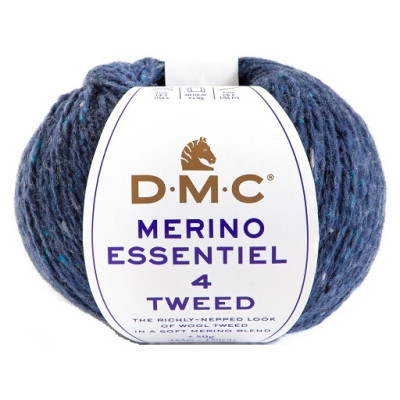 Tvídová příze s merino vlnou MERINO ESSENTIEL 4 TWEED od DMC 50g, modráhnědá